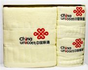中国联通三件套金盒装毛巾
