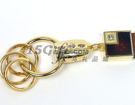 镀金真皮钥匙扣,HP-025270